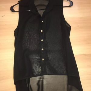 Sz S Black Cute Tank Top. Condition is Pre-owned.